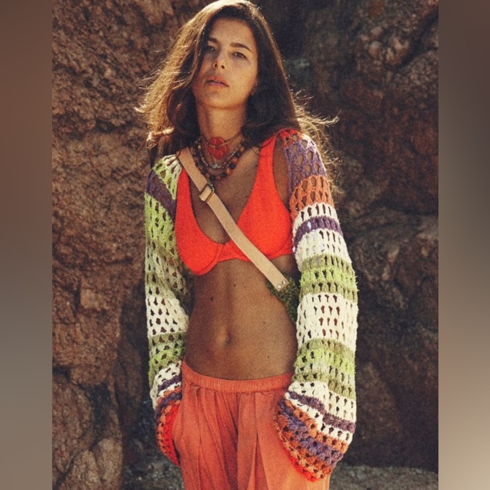 Free People Gia Crochet Shrug